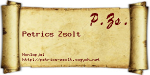 Petrics Zsolt névjegykártya